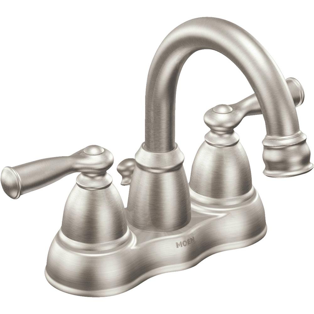Moen Banbury Spot Resist Brushed Nickel Two Handle Centerset